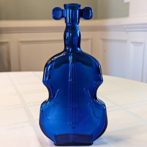 Vintage Cobalt Glass Fiddle Vase - Picture 4 of 8